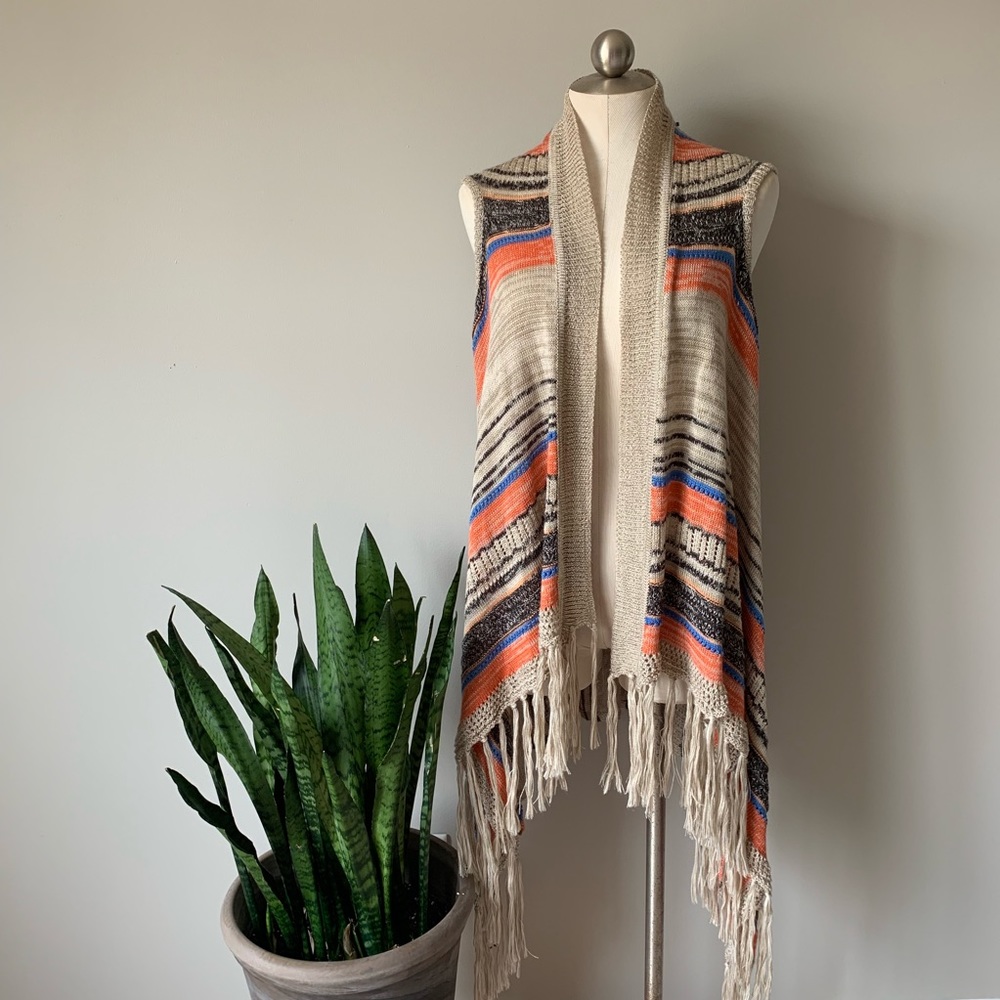 Aztec Mix | Boho Fringe Cardigan
